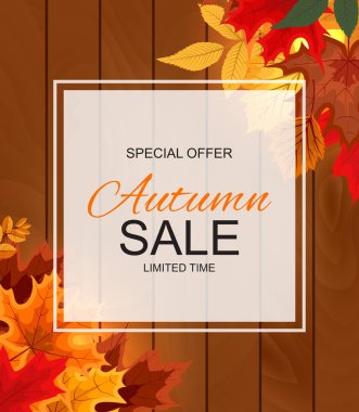 Soyut vektör çizim sonbahar satış arka plan düşme ile