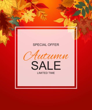 Soyut vektör çizim sonbahar satış arka plan düşme ile