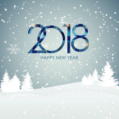 2018 yeni yıl altın parlak arka plan. Vektör çizim