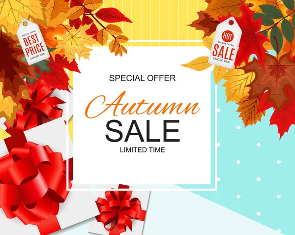 Soyut vektör çizim sonbahar satış arka plan düşme ile
