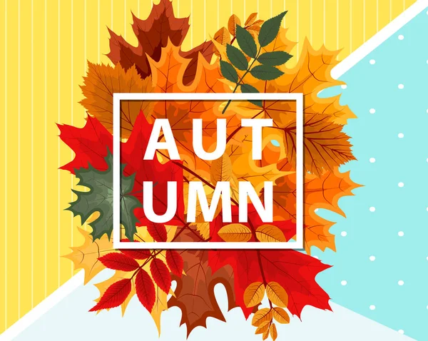 Düşen sonbahar Reaply ile soyut vektör çizim arka plan