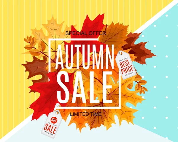 Soyut vektör çizim sonbahar satış arka plan düşme ile