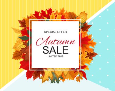 Soyut vektör çizim sonbahar satış arka plan düşme ile