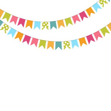 Bayrak Vektörü İllüstrasyonlu Parti Arkaplanı