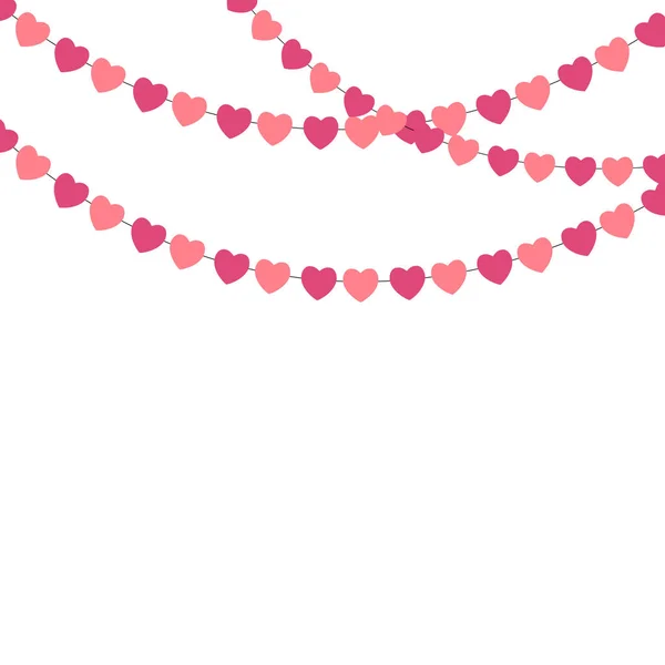 Parte de fondo con corazón Confetti Vector Ilustración — Archivo Imágenes Vectoriales