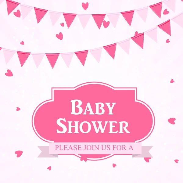 Baby Shower Invitation Vector Illustration — Stock Vector