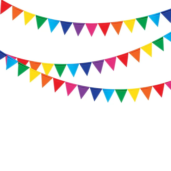 Fond de fête avec des drapeaux Illustration vectorielle — Image vectorielle