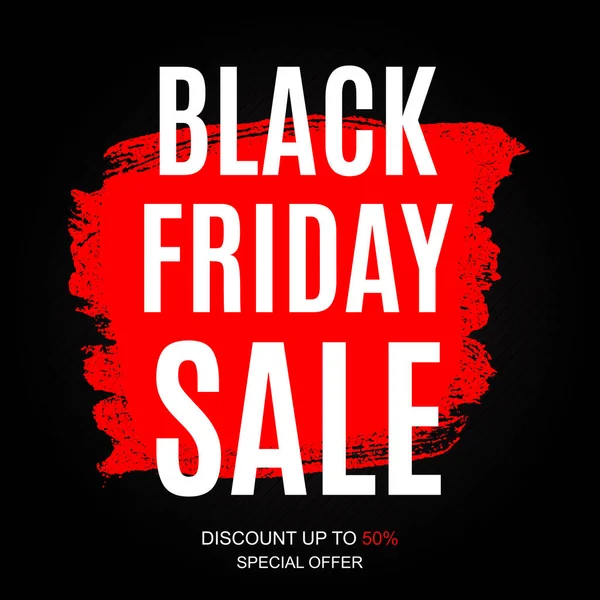 Plantilla de diseño de banner de inscripción Black Friday Sale. Ilustración vectorial — Archivo Imágenes Vectoriales