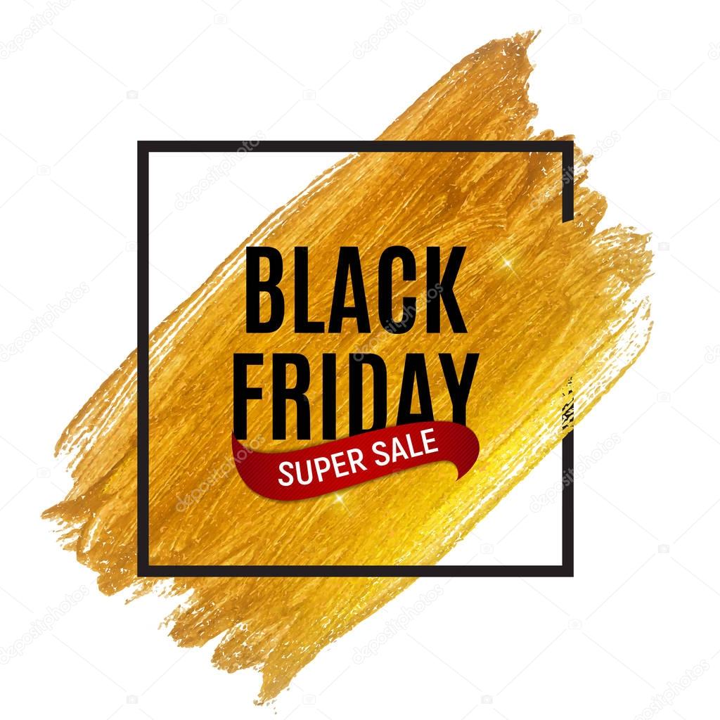 Black Friday Sale Inscription Banner Design Template. Vector illustration