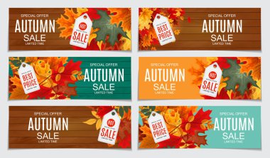 Soyut vektör çizim sonbahar satış arka plan düşme ile