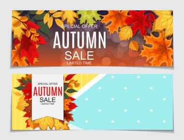 Soyut vektör çizim sonbahar satış arka plan düşme ile