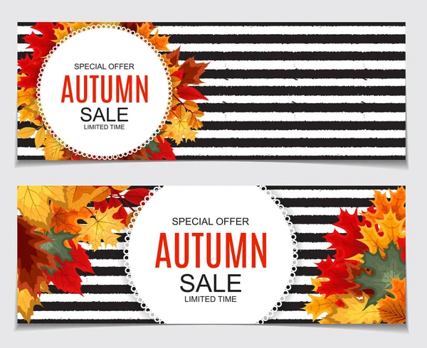 Soyut vektör çizim sonbahar satış arka plan düşme ile