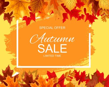 Soyut vektör çizim sonbahar satış arka plan düşme ile