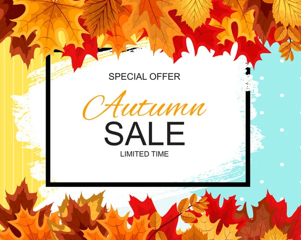 Soyut vektör çizim sonbahar satış arka plan düşme ile