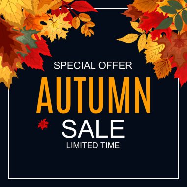 Soyut vektör çizim sonbahar satış arka plan düşme ile