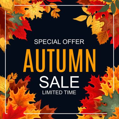 Soyut vektör çizim sonbahar satış arka plan düşme ile