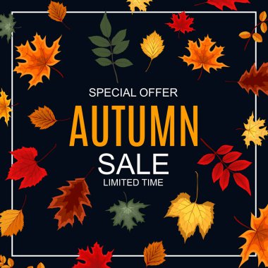 Soyut vektör çizim sonbahar satış arka plan düşme ile