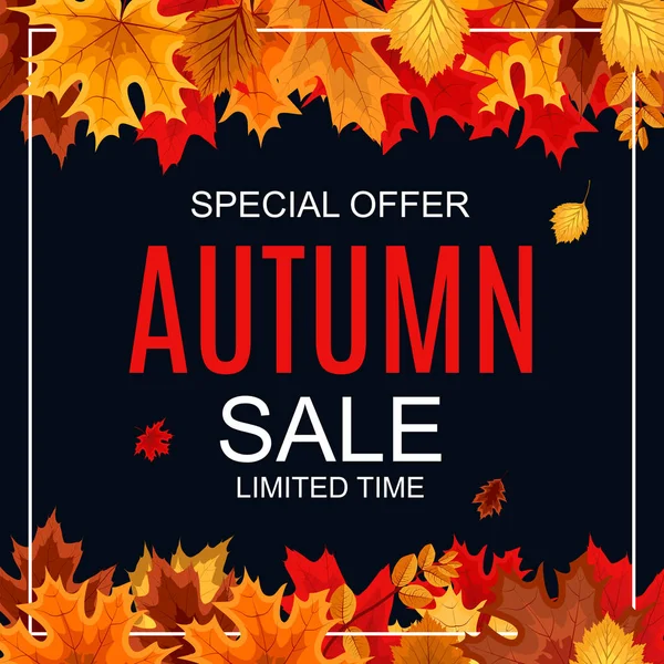 Soyut vektör çizim sonbahar satış arka plan düşme ile