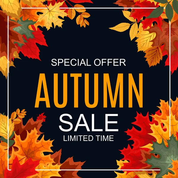 Soyut vektör çizim sonbahar satış arka plan düşme ile