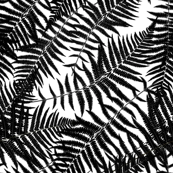 Felce foglia vettoriale Fern Leaf Vector Seamless Pattern Background Il — Vettoriale Stock