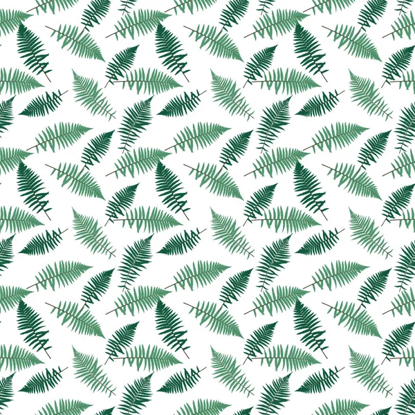 Felce foglia vettoriale Fern Leaf Vector Seamless Pattern Background Il — Vettoriale Stock