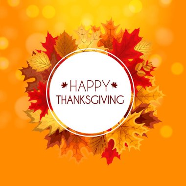 Soyut vektör çizim sonbahar Happy Thanksgiving adam