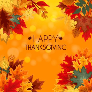 Soyut vektör çizim sonbahar Happy Thanksgiving adam