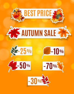 Soyut vektör çizim sonbahar satış arka plan düşme ile