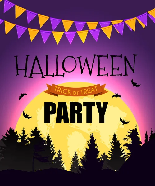 Halloween Party pozadí šablona. Vektorová ilustrace — Stockový vektor