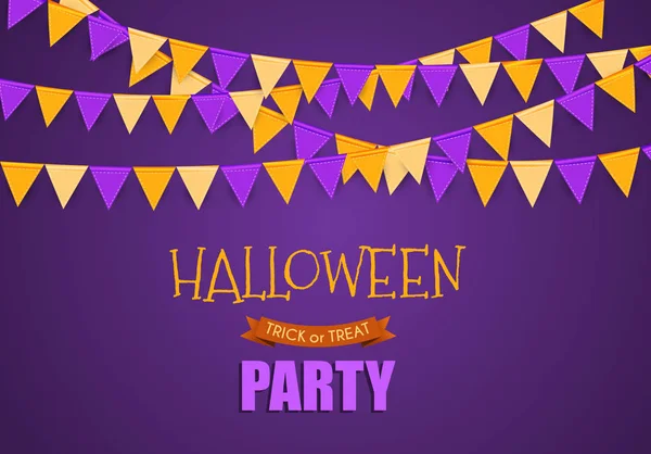 Halloween Party pozadí šablona. Vektorová ilustrace EPS10 — Stockový vektor