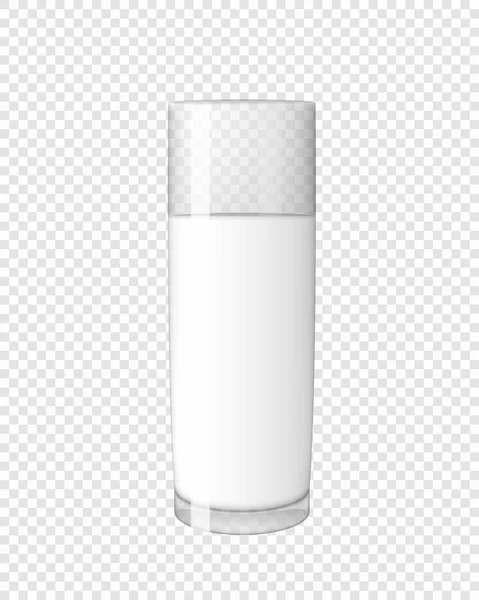 Αφηρημένη γυαλί γάλα σε διαφανές φόντο εικονογράφηση διάνυσμα — Διανυσματικό Αρχείο