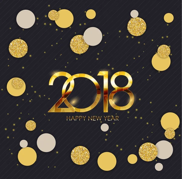 2018 New Year and Merry Christmas Background. Vector Illustration — Stock Vector