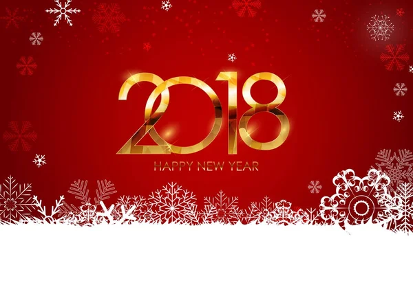 2018 Ano Novo e Feliz Natal fundo. Ilustração vetorial — Vetor de Stock