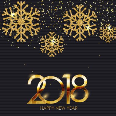 2018 yeni yıl ve mutlu Noeller arka plan. Vektör Illustratio