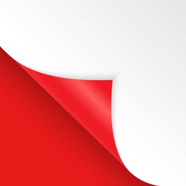 Bükülmüş açısı şeklinde kırmızı renk doldurmak için ücretsizdir. Vektör çizim.