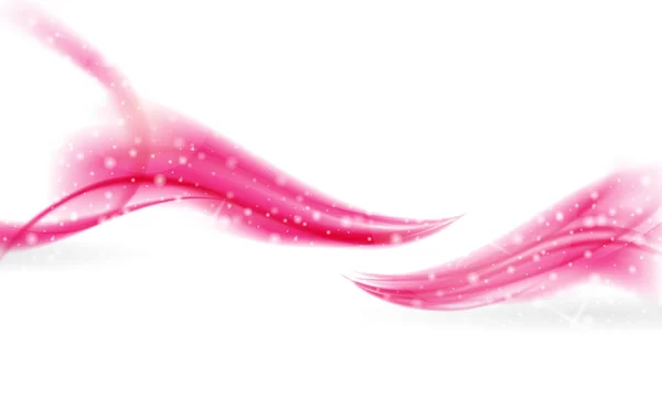 Абстрактна рожева хвиля на білому тлі. Векторна ілюстрація . — стоковий вектор
