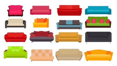 vektör çizim kanepe Icon set