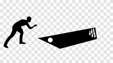 Araba siluet kegelman açýsýndan. Melon. Bowling bir oyun. V