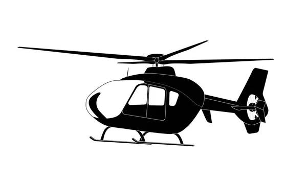 Klistermärke på bilen: silhuetten av helikopter. Vektorillustration. — Stock vektor