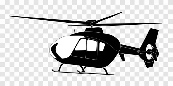 Sticker on car: Silhouette of helicopter. Vector Illustration. — Stock Vector