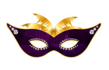 Karnaval maskesi ikonu. vektör illüstrasyonu