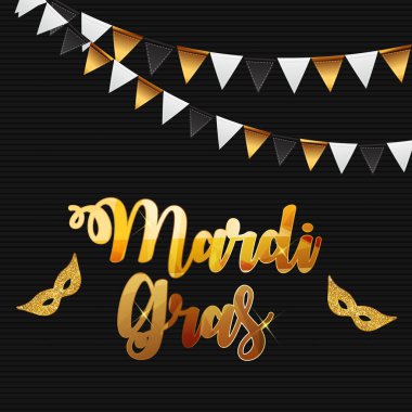 Mardi Gras broşür Template.Celebration tebrik kartı artalanları. Vecor illüstrasyon