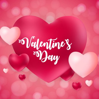 Kalpli Sevgililer Günü Kartın kutlu olsun. Vektör İllüstrasyonu