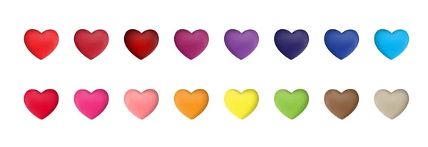 Set van Valentines Day hart teken collectie vectorillustratie — Stockvector