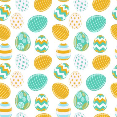 Mutlu Paskalya yumurta ile şirin arka plan. Vektör çizim