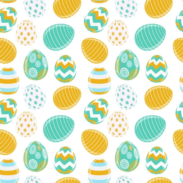 Feliz Pascua lindo fondo con huevos. Ilustración vectorial — Vector de stock