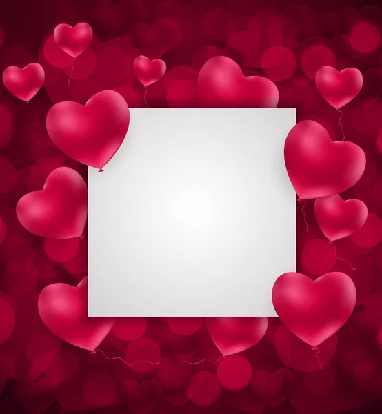 발렌타인 심장 사랑과 감정 배경 디자인입니다. 벡터 일러스트 레이 션 — 스톡 벡터