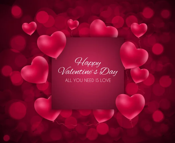 Valentinstag Herz Liebe und Gefühle Hintergrunddesign. Vektorillustration — Stockvektor
