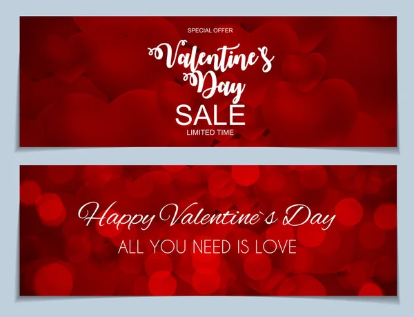 Valentines Day verkoop, Discont Card. Vector Illustratie — Stockvector