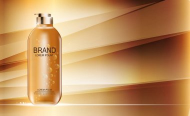 Tasarım kozmetik ürün şablonu reklamlar veya dergi arka plan için. 3D gerçekçi vektör Iillustration